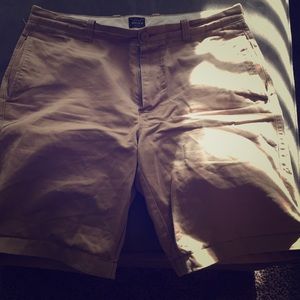 J Crew broken in flat front shorts in great shape